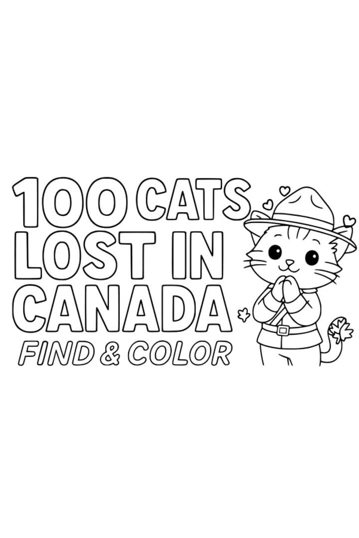 100 Cats Lost in Canada Find & Color 커버