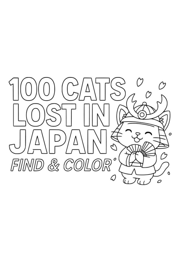 100 Cats Lost in Japan Find & Color Cover