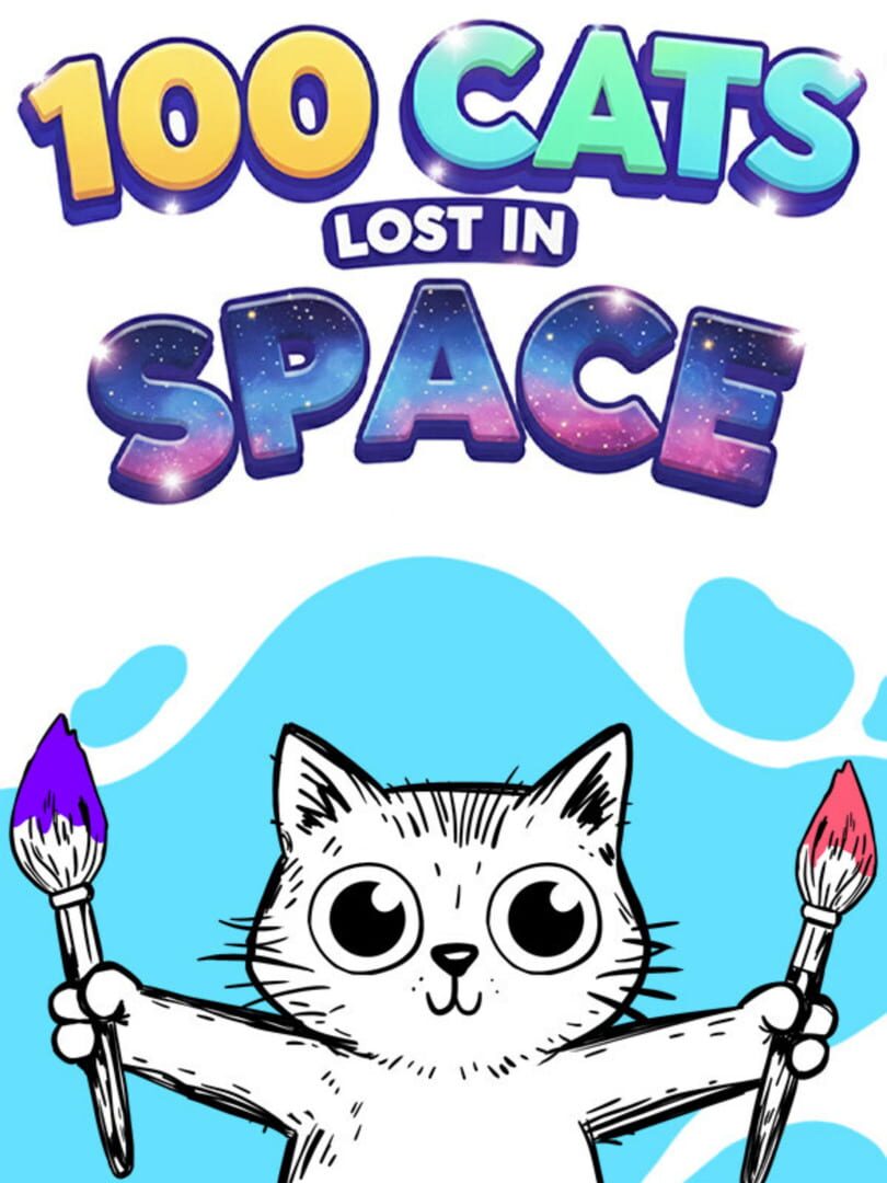 100 Cats Lost in Space Find & Color Cover