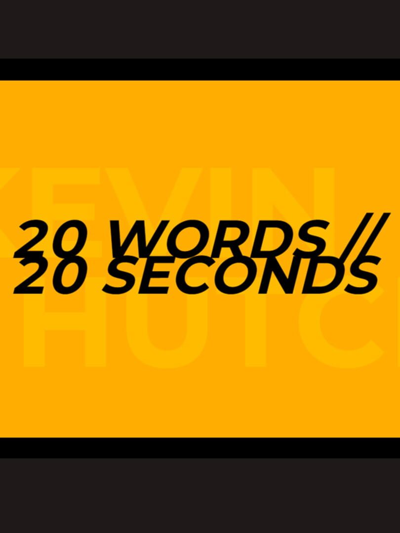 Portada de 20 Words // 20 Seconds