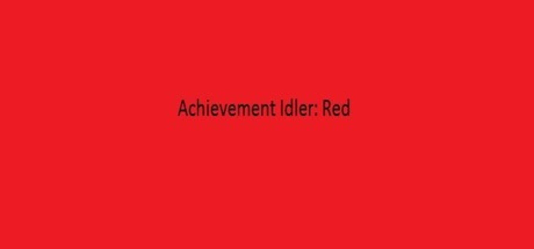 Achievement Idler: Red Cover