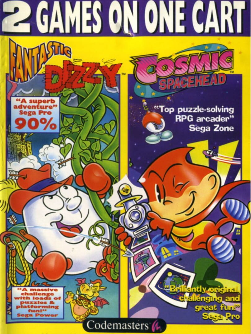 Capa de Codemasters 2 in 1: Fantastic Dizzy + Cosmic Spacehead