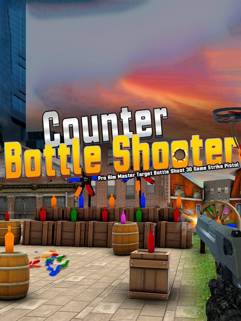 Counter Bottle Shooter: Pro Aim Master Target Bottle Shoot 3D Game Strike Pistol Kapağı