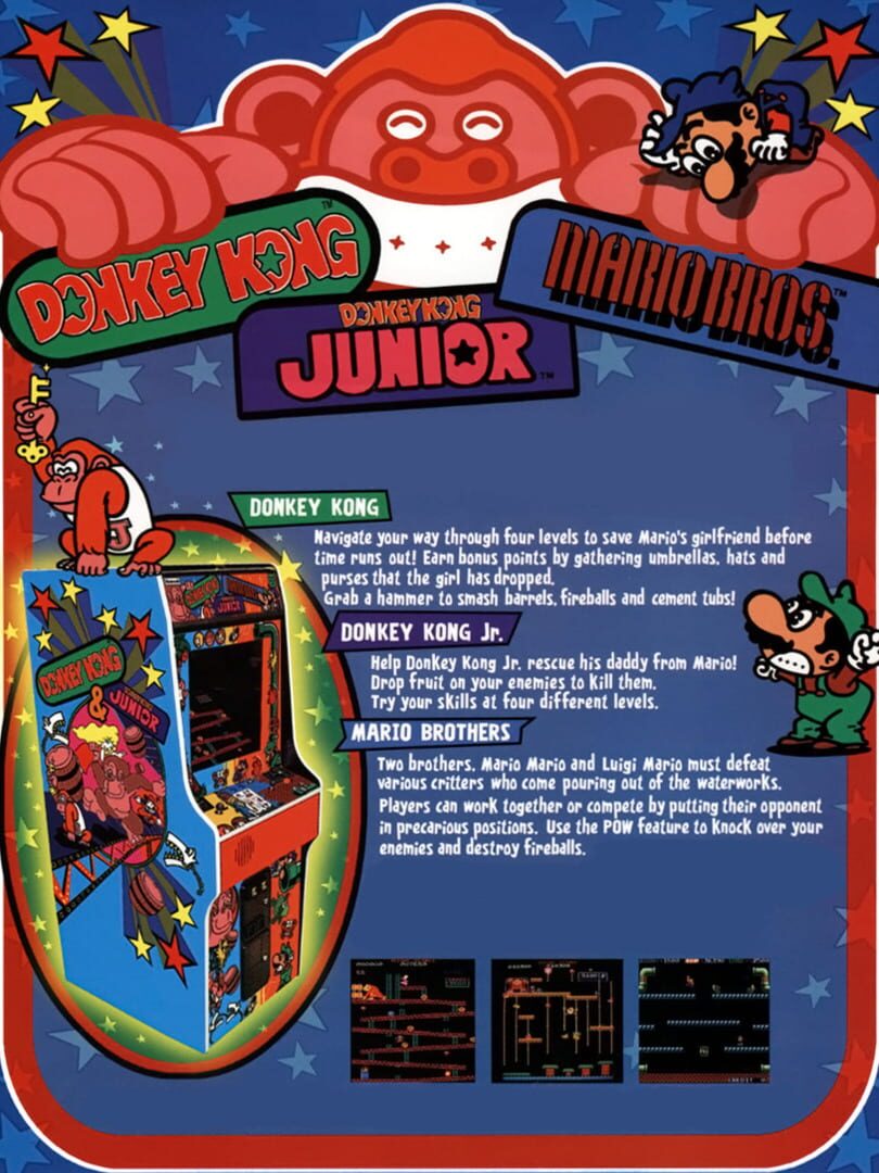 Donkey Kong/Donkey Kong Jr./Mario Bros. Cover