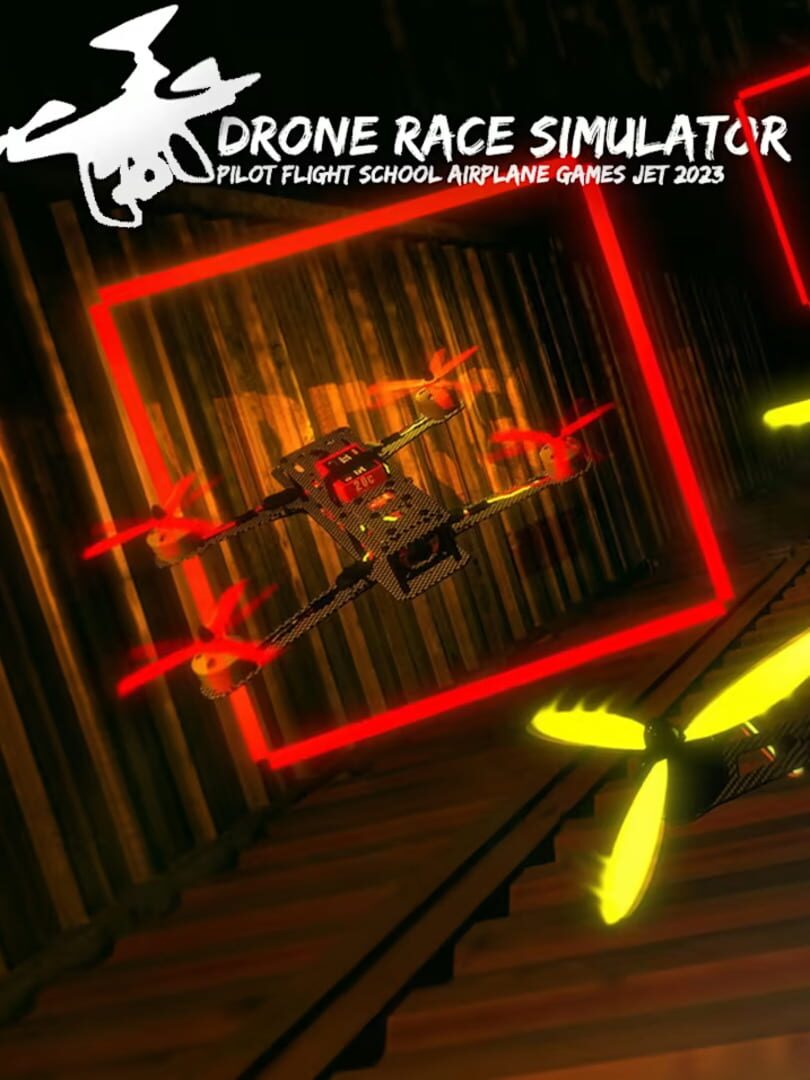 Capa de Drone Race Simulator Pilot Flight School Airplane Games Jet 2023