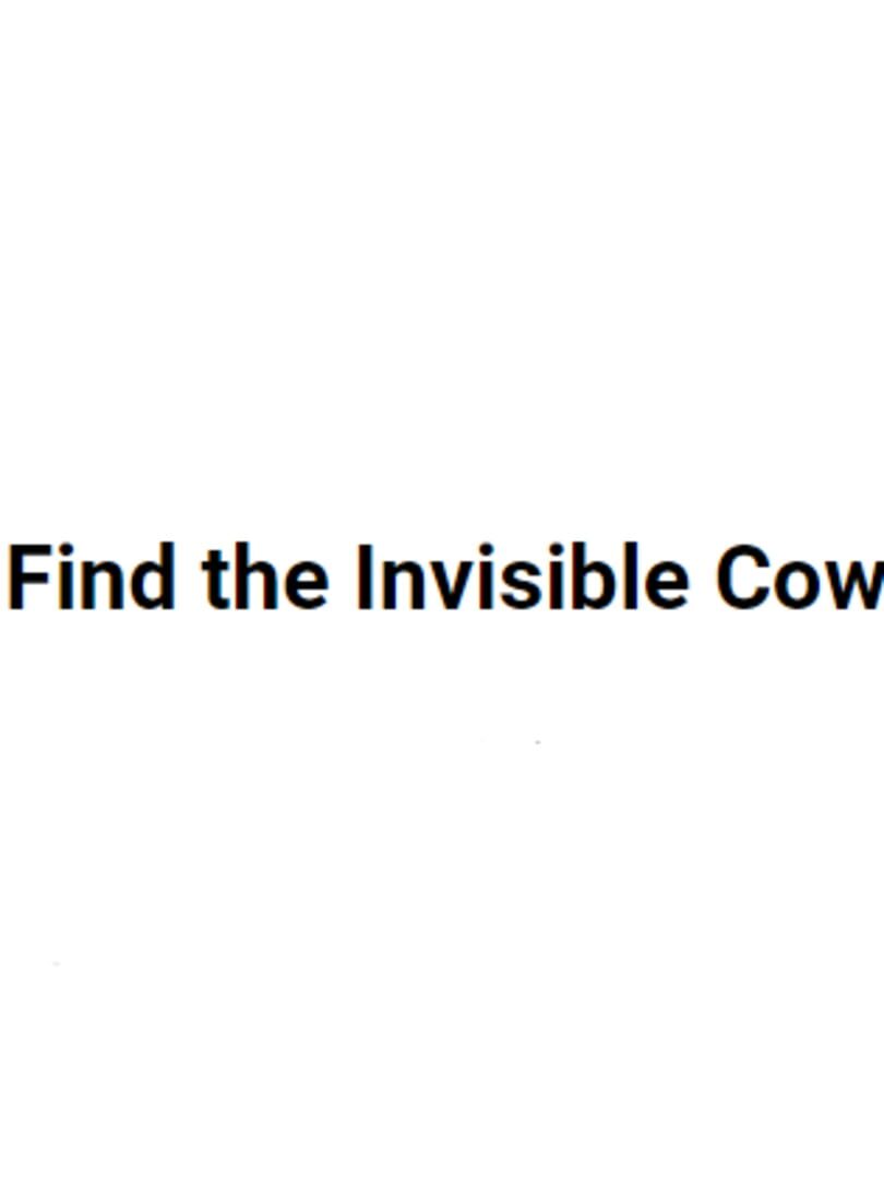 Find the Invisible Cow Cover