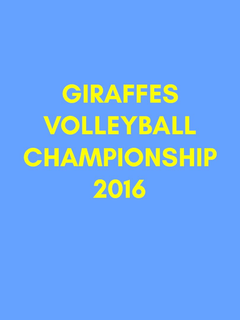 Giraffes Volleyball Championship 2016 カバー