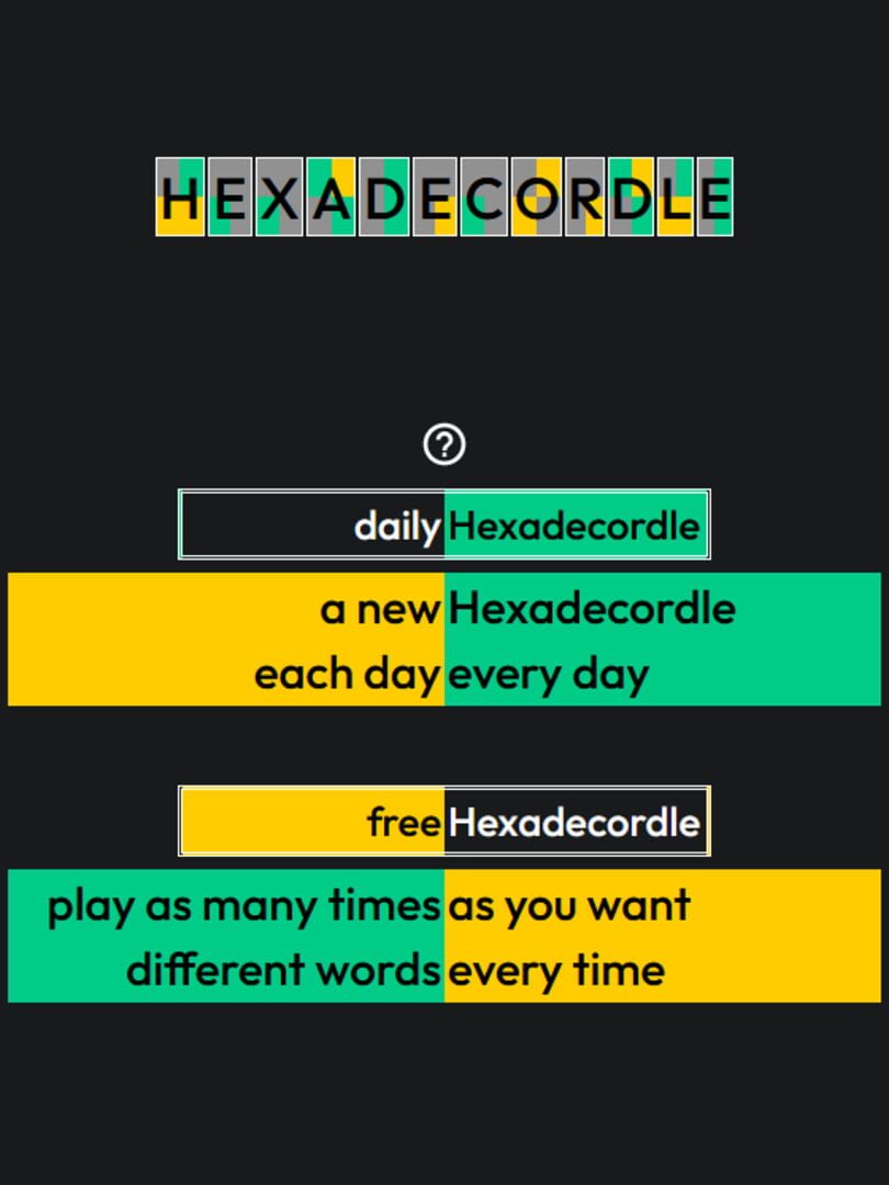 Portada de Hexadecordle