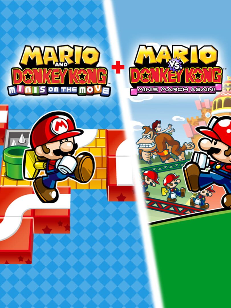 Mario and Donkey Kong: Minis on the Move + Mario vs. Donkey Kong: Minis March Again! Cover