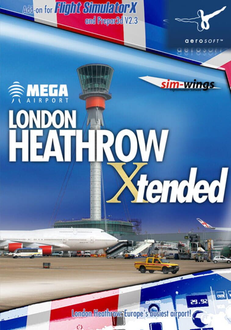Capa de Microsoft Flight Simulator X: Mega Airport London Heathrow Xtended