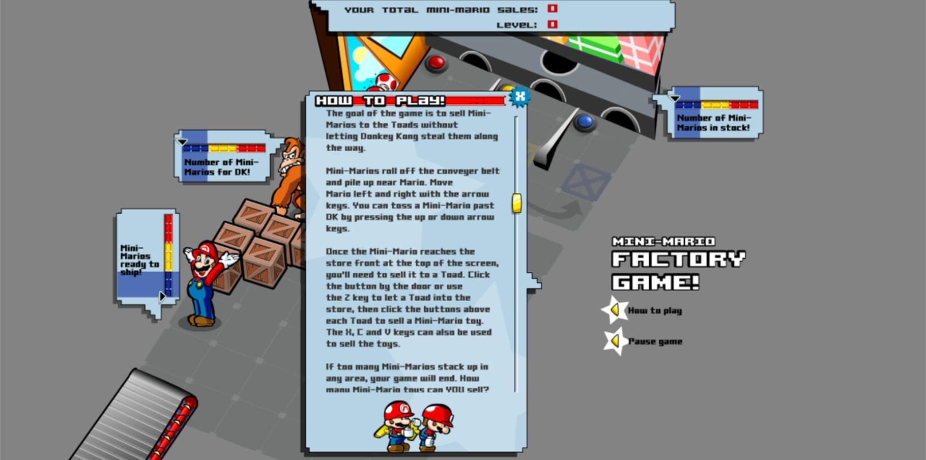 Portada de Mini-Mario Factory Game!