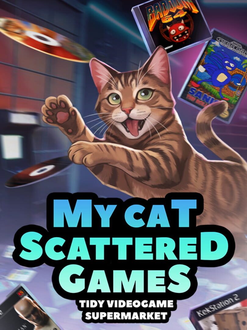My Cat Scattered Games: Tidy Videogame Supermarket Cover