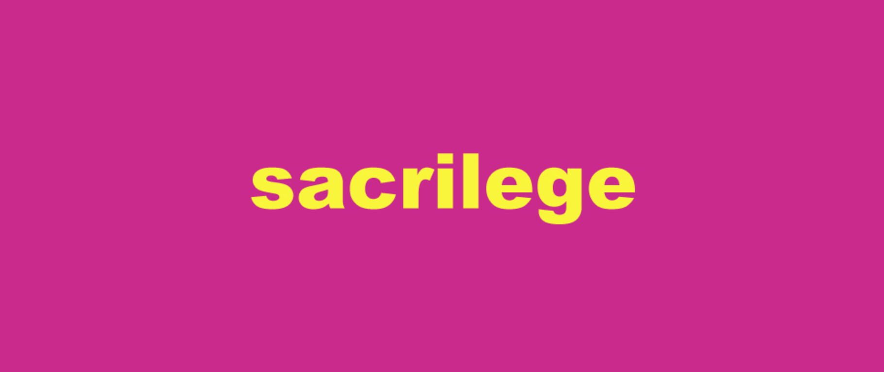 Sacrilege Kapağı