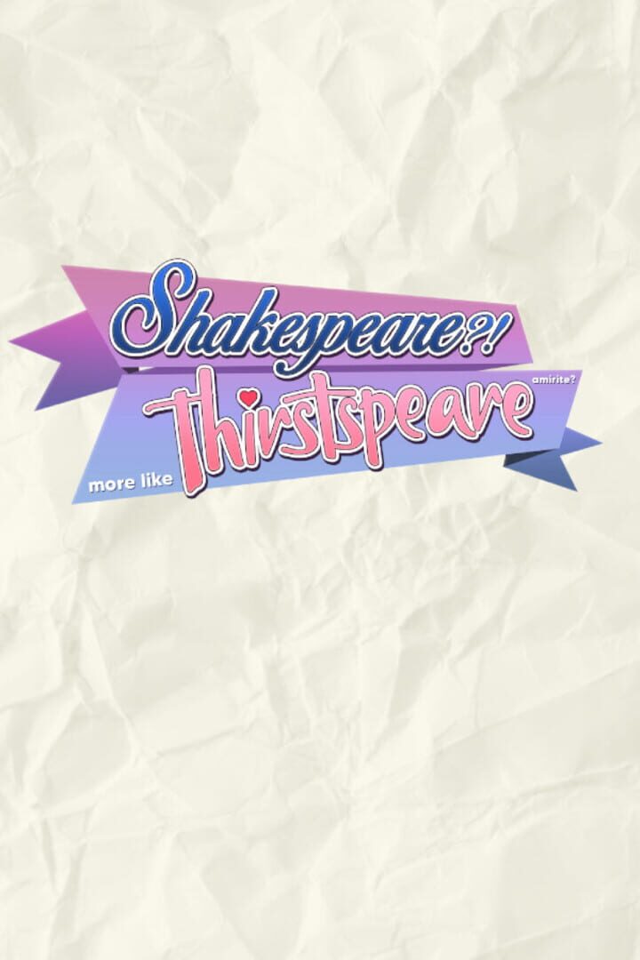 Couverture de Shakespeare? More like Thirstspeare, amirite?