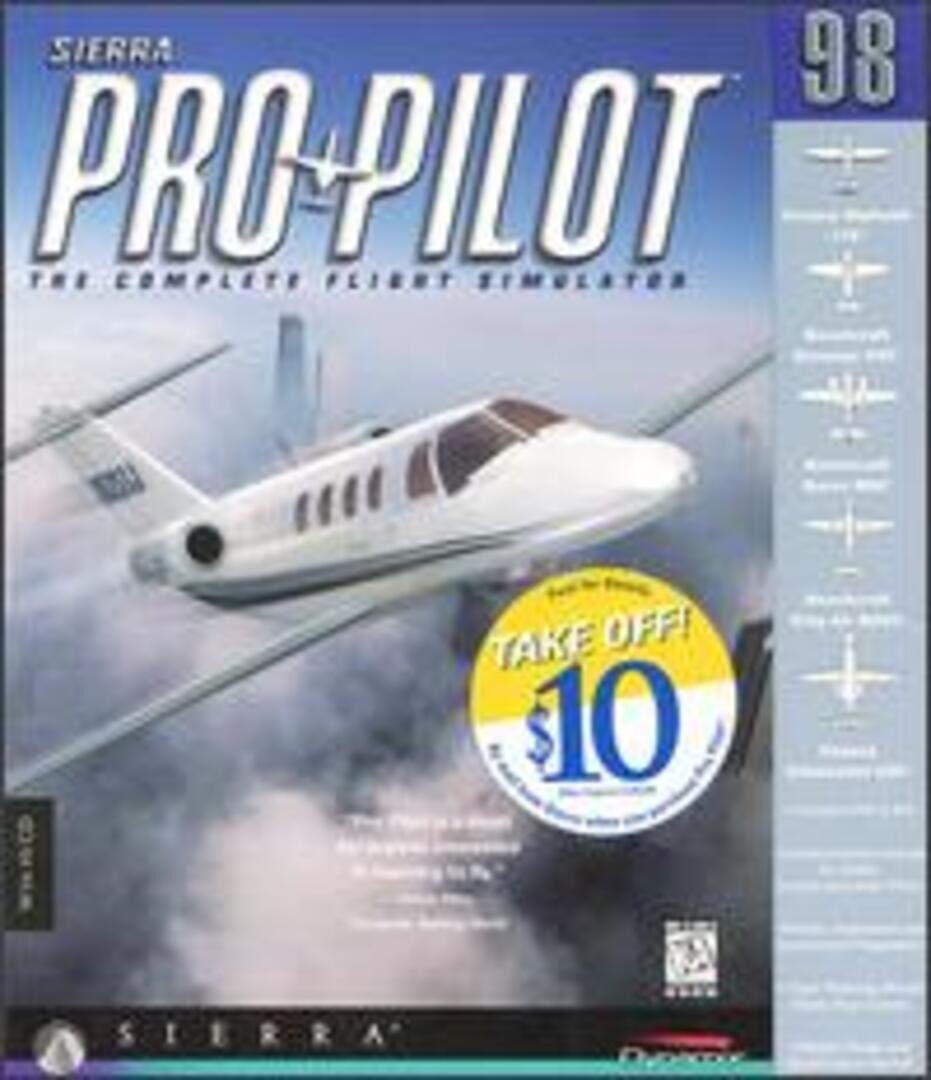 Portada de Sierra Pro Pilot 98: The Complete Flight Simulator