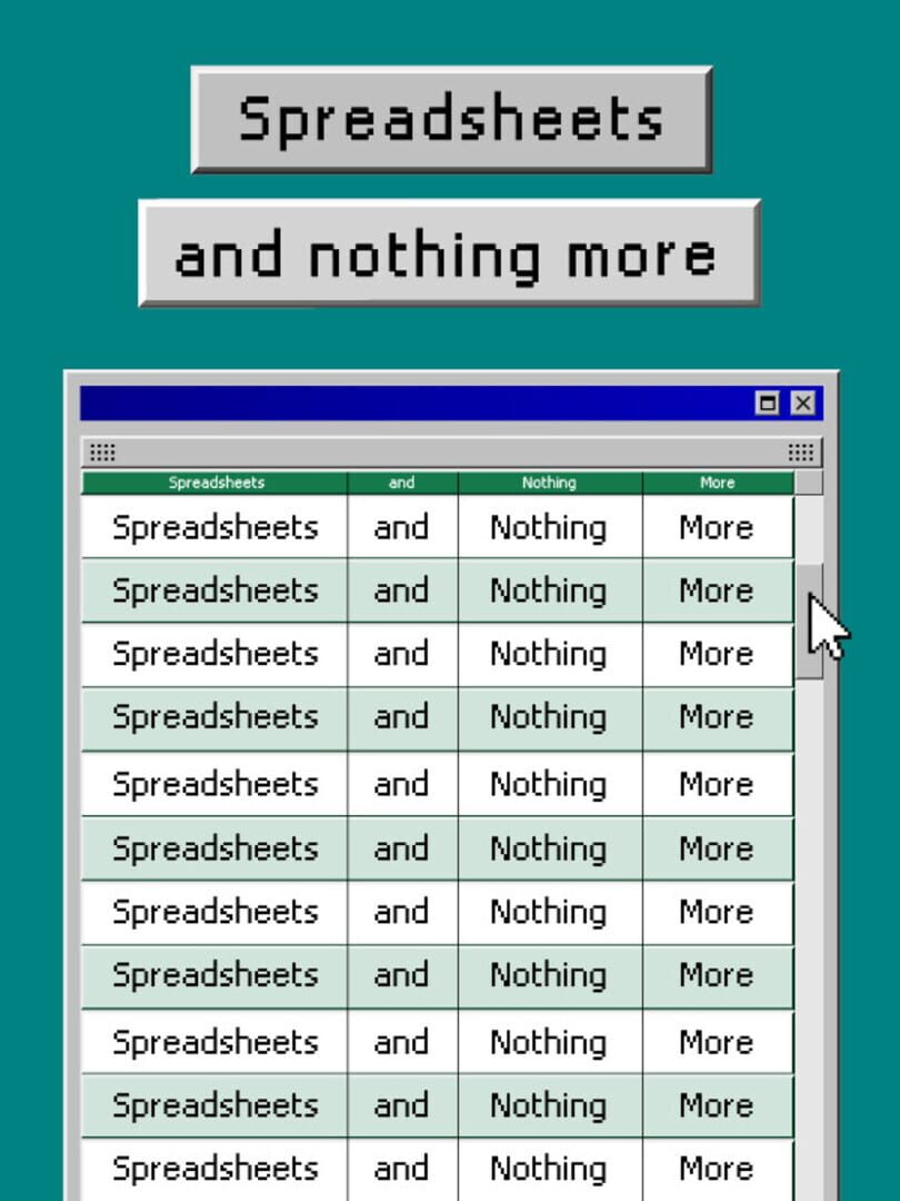 Copertina di Spreadsheets and Nothing More