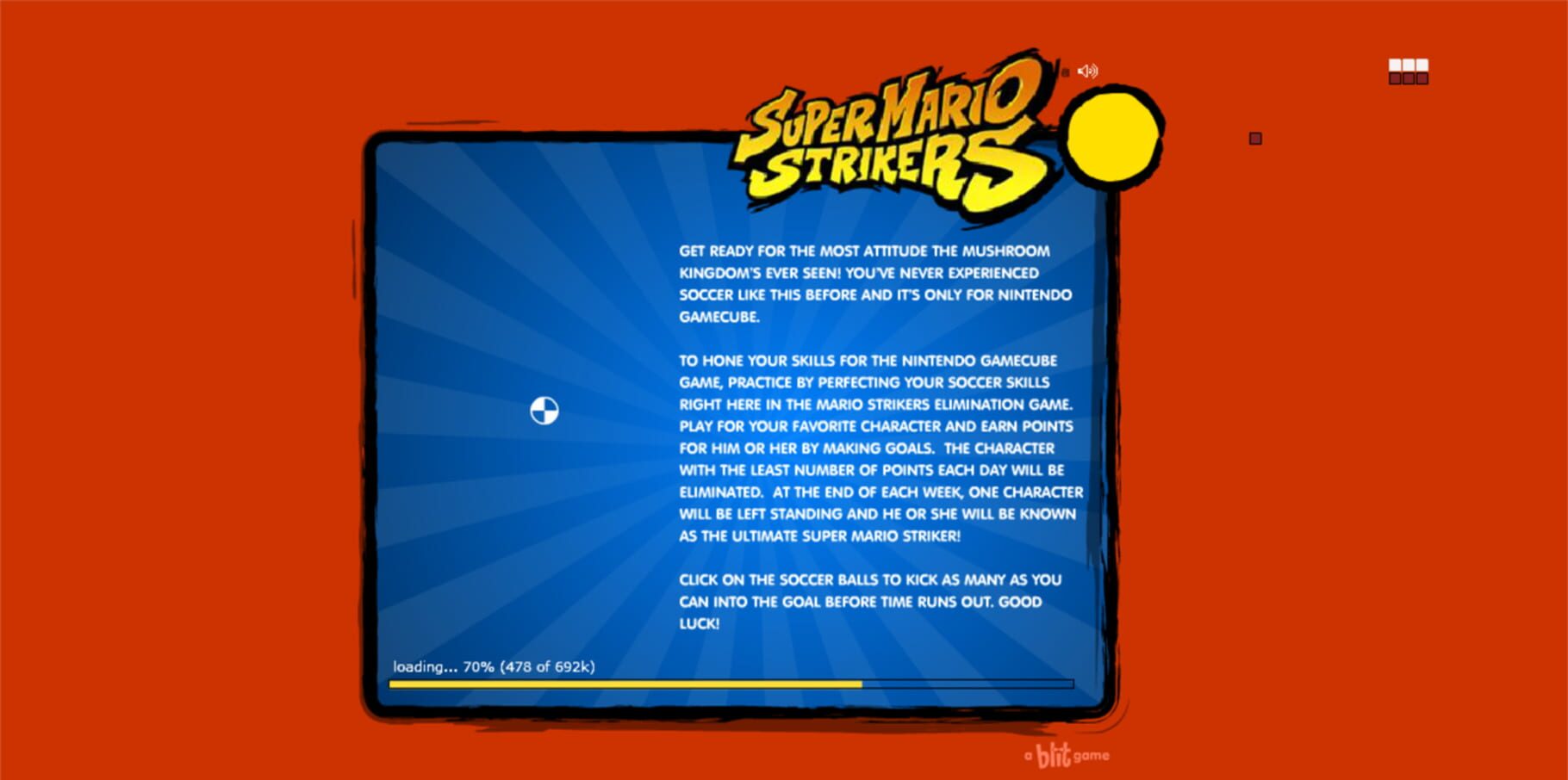 Super Mario Strikers Advergame Cover