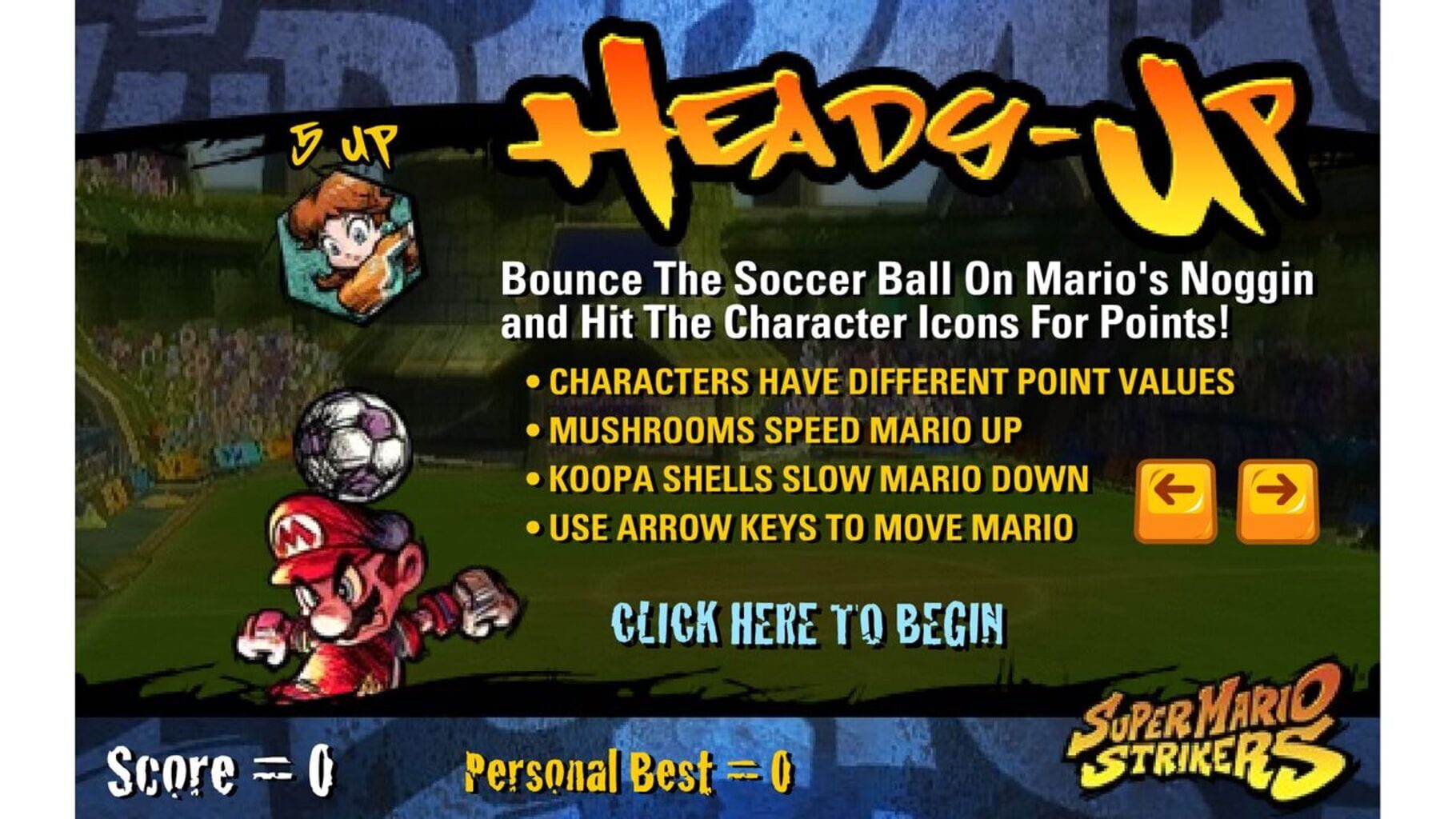 Couverture de Super Mario Strikers: Heads Up