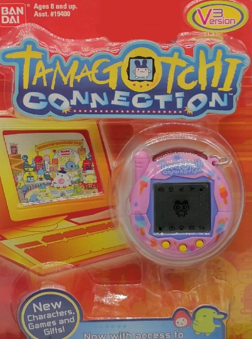 Tamagotchi Bandai 2004 - V3 Connection Floral Hibiscus (English