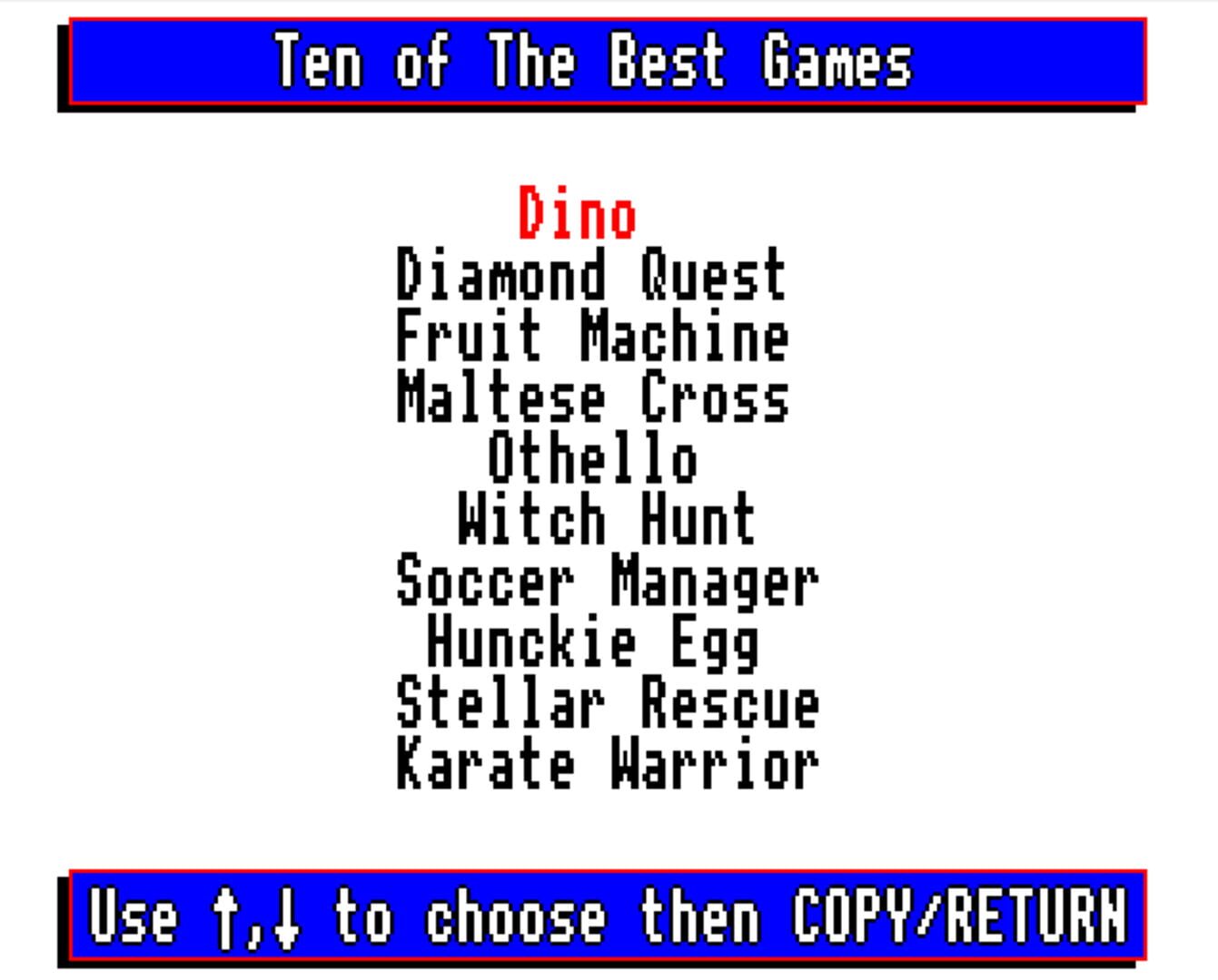 Portada de Ten of the Best Games